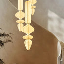 Nordic Minimalist Art LED Chandelier Silk Pendant Light for Bedroom by Ljojo