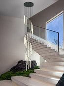Ljojo LED Staircase Chandelier: Long Elegant Lighting for Home, Hotel, Hall & More