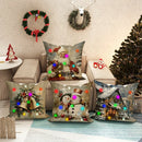 Ljojo LED Luminous Christmas Pillowcase with Retro Santa Claus Design