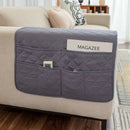 Ljojo Modern Armrest Pad With Storage Layer for Sofa, All Seasons, Khaki Gray