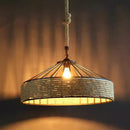 Hemp Rope Pendant Hanging Lamp Classic Retro Industrial Chandelier Light by Ljojo