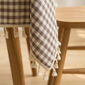 Geometric Cotton Tablecloth by Ljojo: Checkered Kitchen, Wedding & Holiday Decor