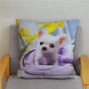 Chihuahua Dog Printed Cushion Cover by Ljojo for Home Decor