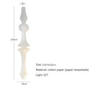 Japanese Wabi Sabi Vertical Pendant Lamp Cotton Paper Suspension Hanging Light by Ljojo for Loft Living Room