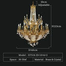French Empire Copper Crystal Chandelier | Large Luxury Hanging Pendant Light by Ljojo