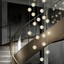 Modern Crystal Ball Fishbone Pendant LED Chandelier for Luxury Home Decor by Ljojo