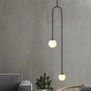 Ljojo Minimalist Geometric Iron Chandelier in Black and Gold