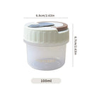 Ljojo 100ml Leak-proof Sauce Cup with Lid - Portable Reusable Salad Dressing Container