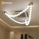 Ljojo Luxury Pear Necklace Chandelier for Living Room Dining Room Foyer