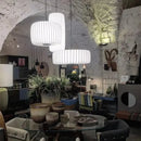 GEW LED Pendant Light Silk Fabric Art Nordic Chandelier for Living Room by Ljojo