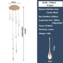 Ljojo Modern Staircase Crystal Chandelier for Living Room and Dining Room Decoration