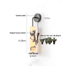 Ljojo Marble Stone LED Wall Sconce, Rotatable Switch, White Glass, Carbon Steel