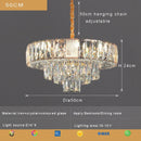 Nordic Luxury Clear Crystal Chandelier Hanging Lamps Dining Table - Ljojo