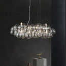 Ljojo Magic Beans Glass Bubble Chandelier: Nordic Fashion Pendant Light for Living Room Dining Office