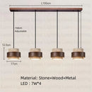 Ljojo Yellow Travertine Pendant Lamp Chandelier for Kitchen Island Restaurant Home Decor