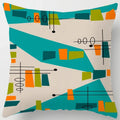 Colorful Blocks Geometric Abstract Pattern Cushion Cover by Ljojo