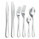 Ljojo Matte Silver Stainless Steel Cutlery Set - 4/6/16/24pcs Dinnerware Steak Knife Fork Spoon