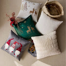 Christmas Embroidered Pillowcase Cojines with Tree Elk Design by Ljojo