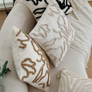 Boho Floral Tufted Cushion Cover 45x45 Pillowcase Home Decor - Ljojo