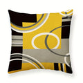 Abstract Geometric Printing Pillowcase in Yellow, Black, White, Gray for Ljojo Pillows