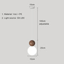 LED Cream Hanging Lamp - Modern Indoor Lighting for Bedroom, Living Room, and More