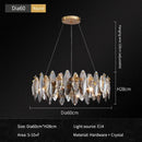 Ljojo Luxury Crystal Chandelier with LED Lighting for Living Room Décor