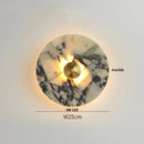 Ljojo Marble LED Wall Sconce Round Indoor Lamp for Home Decor