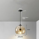Nordic Glass Pendant Light for Living Room | Ljojo Smoke Gray Chandelier for Kitchen Island