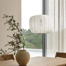 Ljojo Modern Fabric Pendant Lamp Minimalist Chandelier for Wabi Sabi Living Room