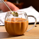 Ljojo 400ml Transparent Glass Cup with Vertical Ripple Design