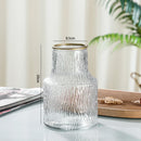 Ljojo™ Clear Glass Large Mouth Vase: Stylish Home Decor, Ideal for Flowers