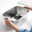 Ljojo 10L Stainless Steel Kitchen Sink Bowl for Multipurpose Dishwashing