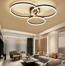 Ljojo Nordic Multi-Ring Metal LED Ceiling Lights for Grand Home Decor & Office Chandeliers
