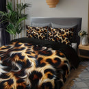 Ljojo Leopard Print Duvet Cover Set: Fashionable All-Season Comfort for Home Décor