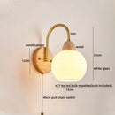 Ljojo LED Wall Lights Pull Chain Switch Modern Bedside Lamp Decoration