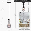 Ljojo Luxury Crystal Raindrop Pendant Light Kitchen Island Brushed Nickel Lighting