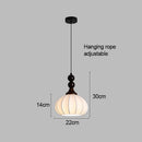 French Medieval Fabric Chandelier Retro Style Bar Hanging Lamp for Bedroom by Ljojo