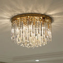 Ljojo Luxury Crystal Ceiling Lights - Gold/Chrome Metal Mounted Lighting