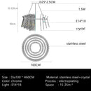 Luxury Chrome Crystal Chandelier Pendant Lamp for Living Room Bedroom Ljojo