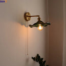 Ljojo LED Copper Glass Wall Light Fixture Retro Style Mirror Bar Lamp