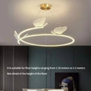 Minimalist Luxury LED Chandelier Butterfly Circle Pendant Light Home Room Decor Ljojo