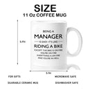 Ljojo Manager Mug - Easy Manager Gifts for Women Men Birthday Novelty Coffee Cup