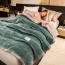 Ljojo 3-Layer Coral Fleece Winter Blanket - Warmth Quilt for Cozy Comfort