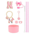 Ljojo 10pcs Tumbler Accessories Set: Straw, Cover, Cap, Boot, Stopper, Keychain, Sticker