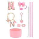 Ljojo 10pcs Tumbler Accessories Set: Straw, Cover, Cap, Boot, Stopper, Keychain, Sticker
