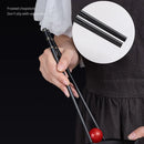 Ljojo Metal Chopsticks Set of 5 Pairs Reusable Korean Sushi Sticks Alloy Tableware