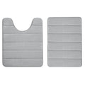 Ljojo Memory Foam Bathroom Rug Set: Non-Slip, Absorbent, Soft U-Shaped and Rectangle Mats