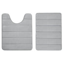 Ljojo Memory Foam Bathroom Rug Set: Non-Slip, Absorbent, Soft U-Shaped and Rectangle Mats