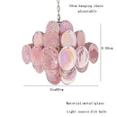 Murano Glass Chandelier: Blue Green Pink Glossy Ceiling Light for Girls Room by Ljojo