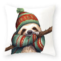 Christmas Cartoon Animal Printed Pillowcase by Ljojo: Decorative Throw Cover for Sofa, Living Room, Cushion